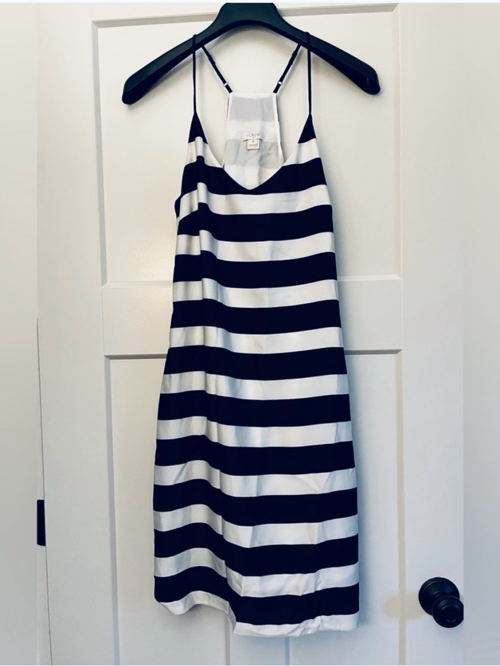 J Crew Stripe Dress Spaghetti Strap Nautical Size 4 wedding graduation